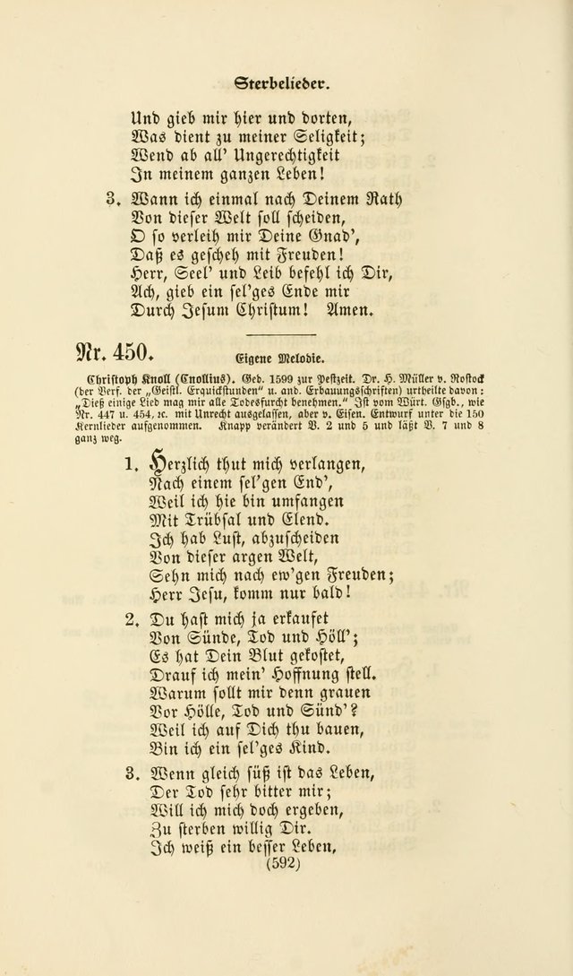 Deutsches Gesang- und Choralbuch: eine Auswahl geistlicher Lieder ... Neue, verbesserte und verhmehrte Aufl. page 589