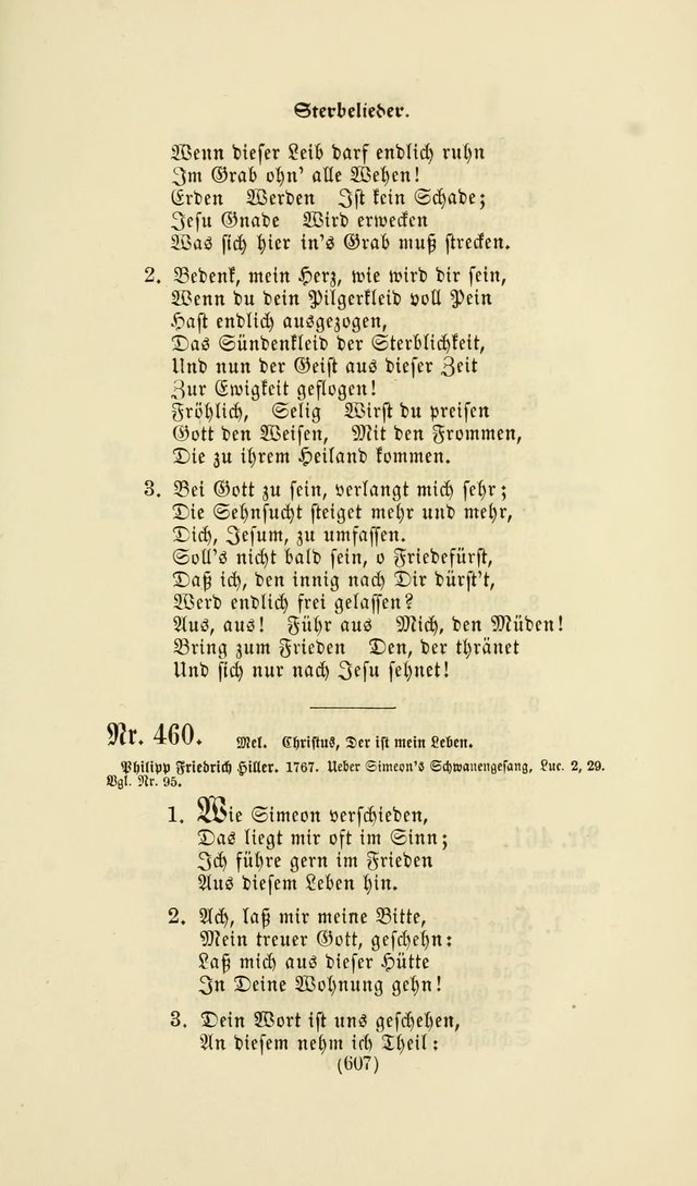 Deutsches Gesang- und Choralbuch: eine Auswahl geistlicher Lieder ... Neue, verbesserte und verhmehrte Aufl. page 604