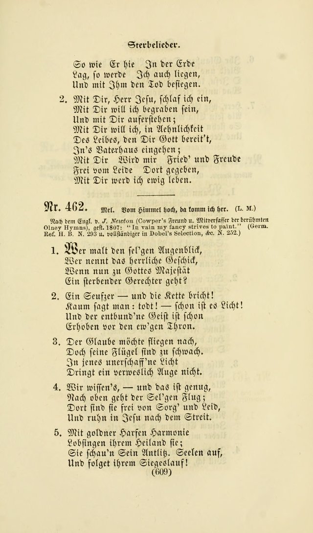 Deutsches Gesang- und Choralbuch: eine Auswahl geistlicher Lieder ... Neue, verbesserte und verhmehrte Aufl. page 606