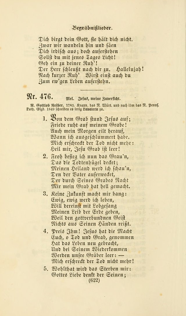 Deutsches Gesang- und Choralbuch: eine Auswahl geistlicher Lieder ... Neue, verbesserte und verhmehrte Aufl. page 619