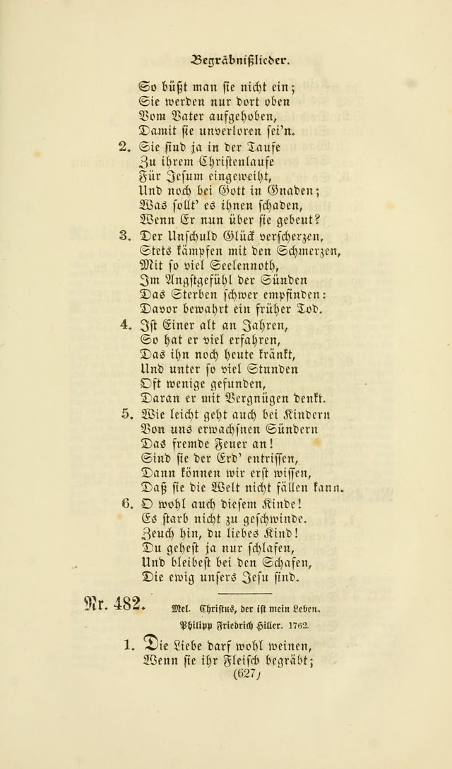 Deutsches Gesang- und Choralbuch: eine Auswahl geistlicher Lieder ... Neue, verbesserte und verhmehrte Aufl. page 624