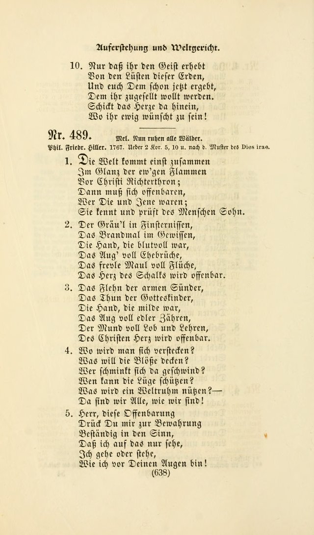 Deutsches Gesang- und Choralbuch: eine Auswahl geistlicher Lieder ... Neue, verbesserte und verhmehrte Aufl. page 635