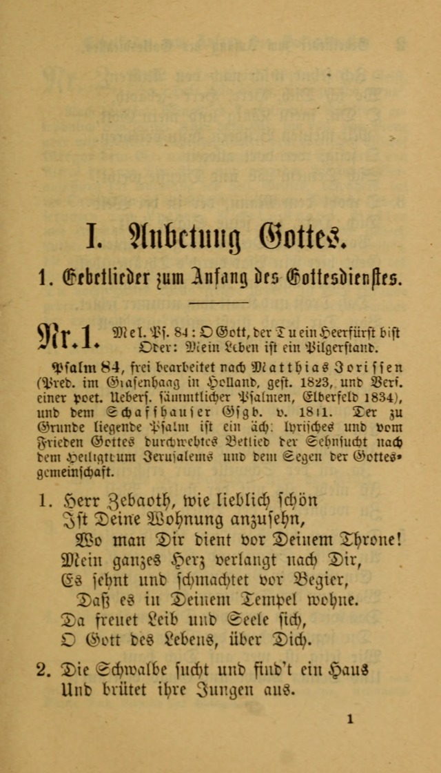 Deutsches Gesangbuch: eine auswahl geistlicher Lieder aus allen Zeiten der Christlichen Kirche für kirchliche und häusliche Gebrauch (Neue, verb. und verm. Aufl) page 1