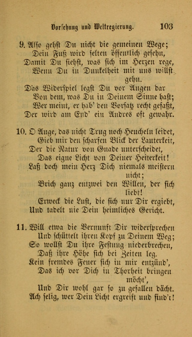 Deutsches Gesangbuch: eine auswahl geistlicher Lieder aus allen Zeiten der Christlichen Kirche für kirchliche und häusliche Gebrauch (Neue, verb. und verm. Aufl) page 103