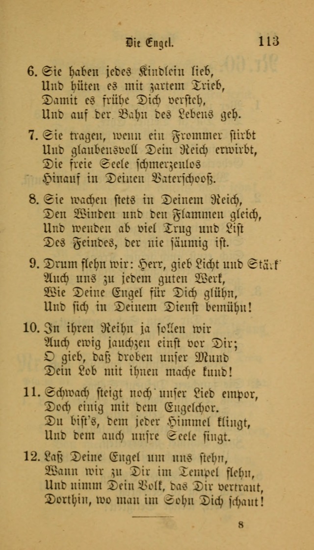 Deutsches Gesangbuch: eine auswahl geistlicher Lieder aus allen Zeiten der Christlichen Kirche für kirchliche und häusliche Gebrauch (Neue, verb. und verm. Aufl) page 113