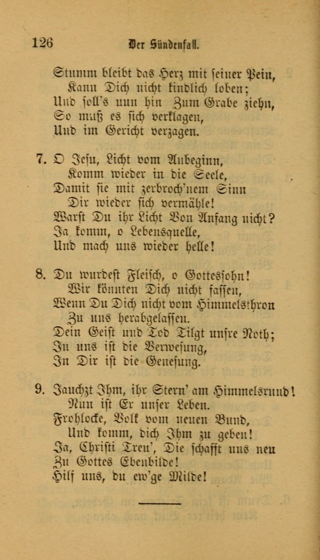 Deutsches Gesangbuch: eine auswahl geistlicher Lieder aus allen Zeiten der Christlichen Kirche für kirchliche und häusliche Gebrauch (Neue, verb. und verm. Aufl) page 126