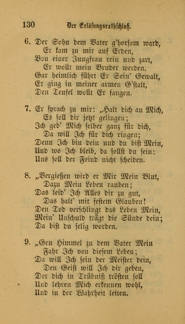 Deutsches Gesangbuch: eine auswahl geistlicher Lieder aus allen Zeiten der Christlichen Kirche für kirchliche und häusliche Gebrauch (Neue, verb. und verm. Aufl) page 130