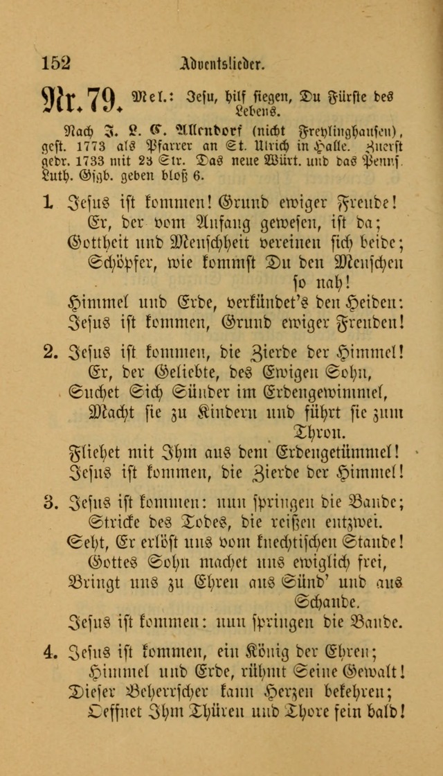 Deutsches Gesangbuch: eine auswahl geistlicher Lieder aus allen Zeiten der Christlichen Kirche für kirchliche und häusliche Gebrauch (Neue, verb. und verm. Aufl) page 152