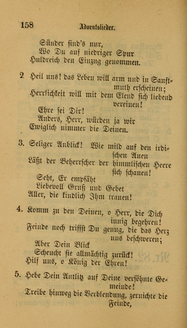 Deutsches Gesangbuch: eine auswahl geistlicher Lieder aus allen Zeiten der Christlichen Kirche für kirchliche und häusliche Gebrauch (Neue, verb. und verm. Aufl) page 158