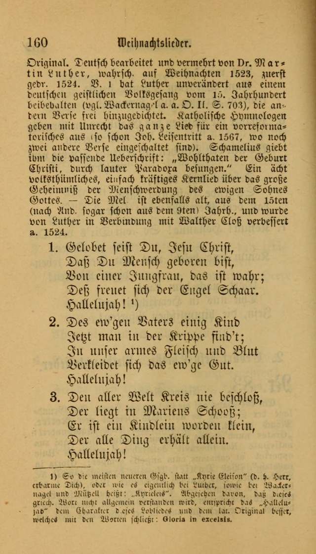 Deutsches Gesangbuch: eine auswahl geistlicher Lieder aus allen Zeiten der Christlichen Kirche für kirchliche und häusliche Gebrauch (Neue, verb. und verm. Aufl) page 160