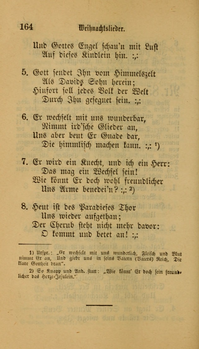 Deutsches Gesangbuch: eine auswahl geistlicher Lieder aus allen Zeiten der Christlichen Kirche für kirchliche und häusliche Gebrauch (Neue, verb. und verm. Aufl) page 164