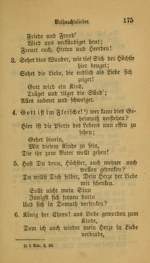 Deutsches Gesangbuch: eine auswahl geistlicher Lieder aus allen Zeiten der Christlichen Kirche für kirchliche und häusliche Gebrauch (Neue, verb. und verm. Aufl) page 175