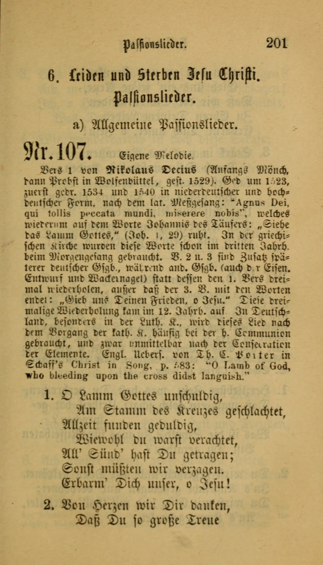 Deutsches Gesangbuch: eine auswahl geistlicher Lieder aus allen Zeiten der Christlichen Kirche für kirchliche und häusliche Gebrauch (Neue, verb. und verm. Aufl) page 201