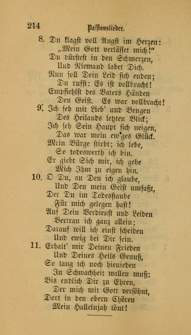 Deutsches Gesangbuch: eine auswahl geistlicher Lieder aus allen Zeiten der Christlichen Kirche für kirchliche und häusliche Gebrauch (Neue, verb. und verm. Aufl) page 214