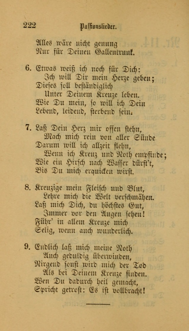 Deutsches Gesangbuch: eine auswahl geistlicher Lieder aus allen Zeiten der Christlichen Kirche für kirchliche und häusliche Gebrauch (Neue, verb. und verm. Aufl) page 222