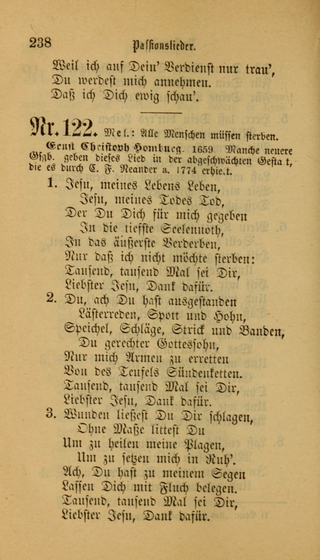 Deutsches Gesangbuch: eine auswahl geistlicher Lieder aus allen Zeiten der Christlichen Kirche für kirchliche und häusliche Gebrauch (Neue, verb. und verm. Aufl) page 238