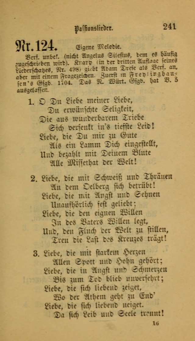 Deutsches Gesangbuch: eine auswahl geistlicher Lieder aus allen Zeiten der Christlichen Kirche für kirchliche und häusliche Gebrauch (Neue, verb. und verm. Aufl) page 241