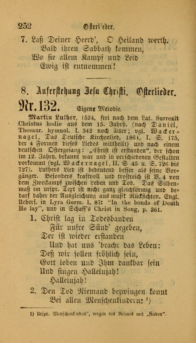 Deutsches Gesangbuch: eine auswahl geistlicher Lieder aus allen Zeiten der Christlichen Kirche für kirchliche und häusliche Gebrauch (Neue, verb. und verm. Aufl) page 252