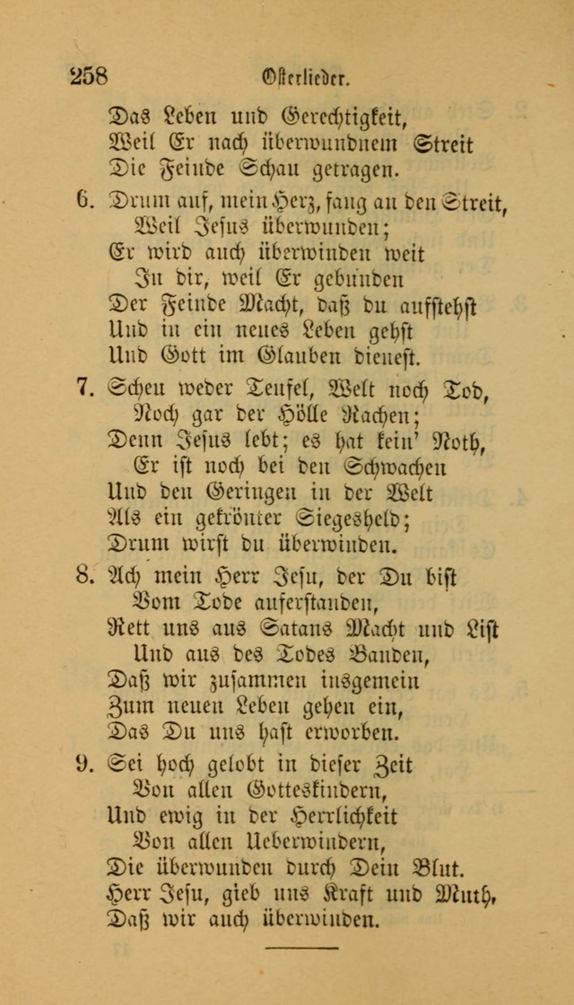 Deutsches Gesangbuch: eine auswahl geistlicher Lieder aus allen Zeiten der Christlichen Kirche für kirchliche und häusliche Gebrauch (Neue, verb. und verm. Aufl) page 258