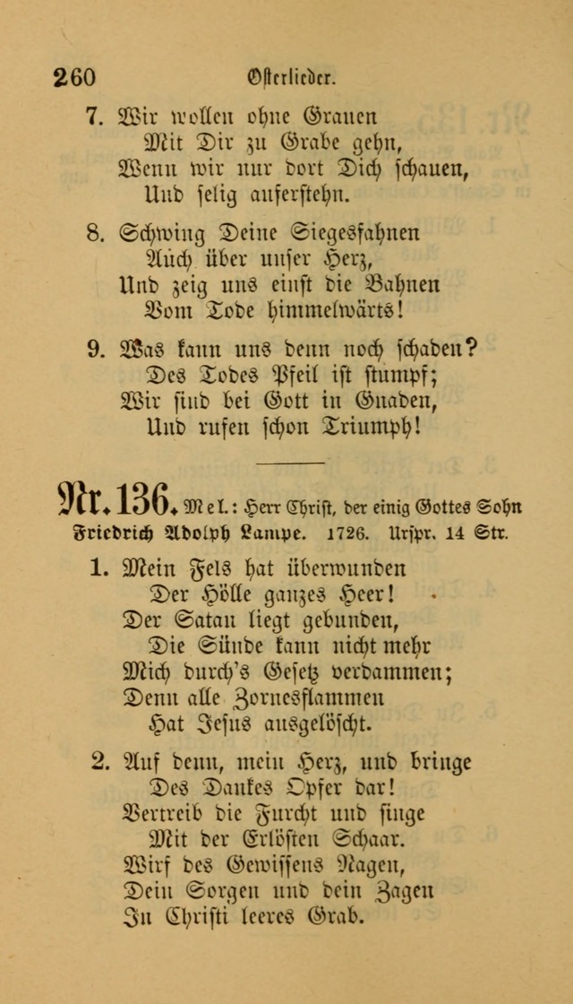 Deutsches Gesangbuch: eine auswahl geistlicher Lieder aus allen Zeiten der Christlichen Kirche für kirchliche und häusliche Gebrauch (Neue, verb. und verm. Aufl) page 260