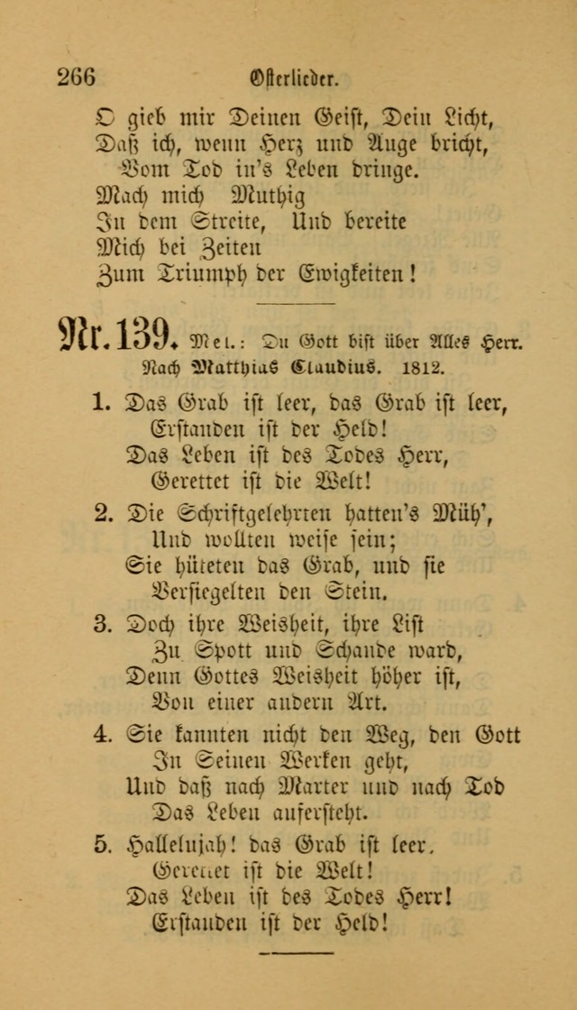 Deutsches Gesangbuch: eine auswahl geistlicher Lieder aus allen Zeiten der Christlichen Kirche für kirchliche und häusliche Gebrauch (Neue, verb. und verm. Aufl) page 266