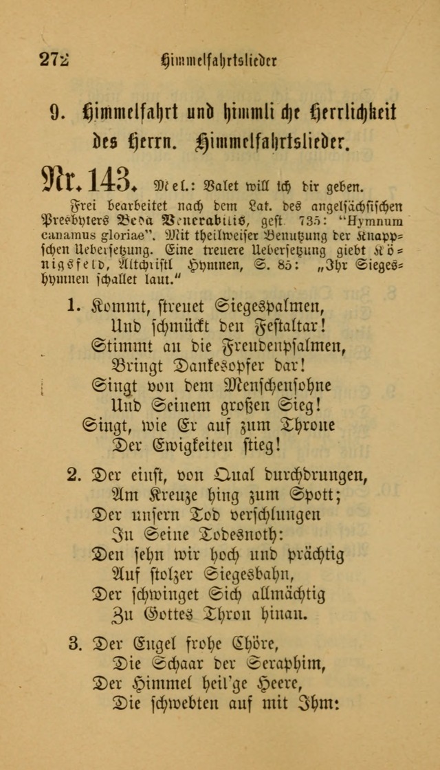 Deutsches Gesangbuch: eine auswahl geistlicher Lieder aus allen Zeiten der Christlichen Kirche für kirchliche und häusliche Gebrauch (Neue, verb. und verm. Aufl) page 272