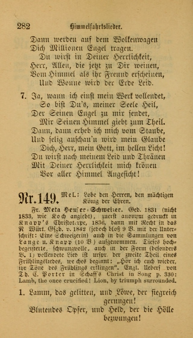 Deutsches Gesangbuch: eine auswahl geistlicher Lieder aus allen Zeiten der Christlichen Kirche für kirchliche und häusliche Gebrauch (Neue, verb. und verm. Aufl) page 282