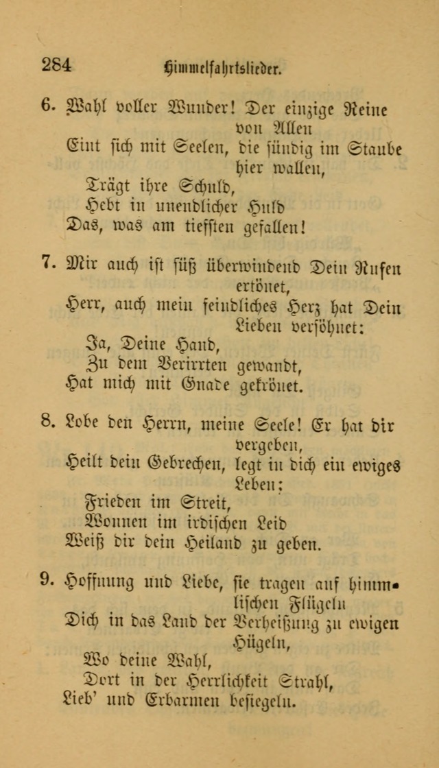 Deutsches Gesangbuch: eine auswahl geistlicher Lieder aus allen Zeiten der Christlichen Kirche für kirchliche und häusliche Gebrauch (Neue, verb. und verm. Aufl) page 284