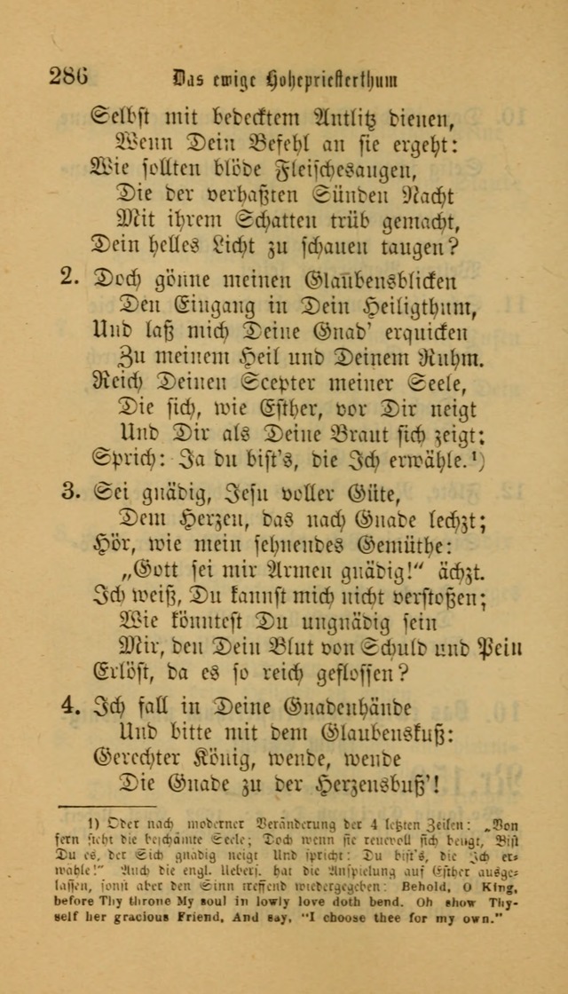 Deutsches Gesangbuch: eine auswahl geistlicher Lieder aus allen Zeiten der Christlichen Kirche für kirchliche und häusliche Gebrauch (Neue, verb. und verm. Aufl) page 286