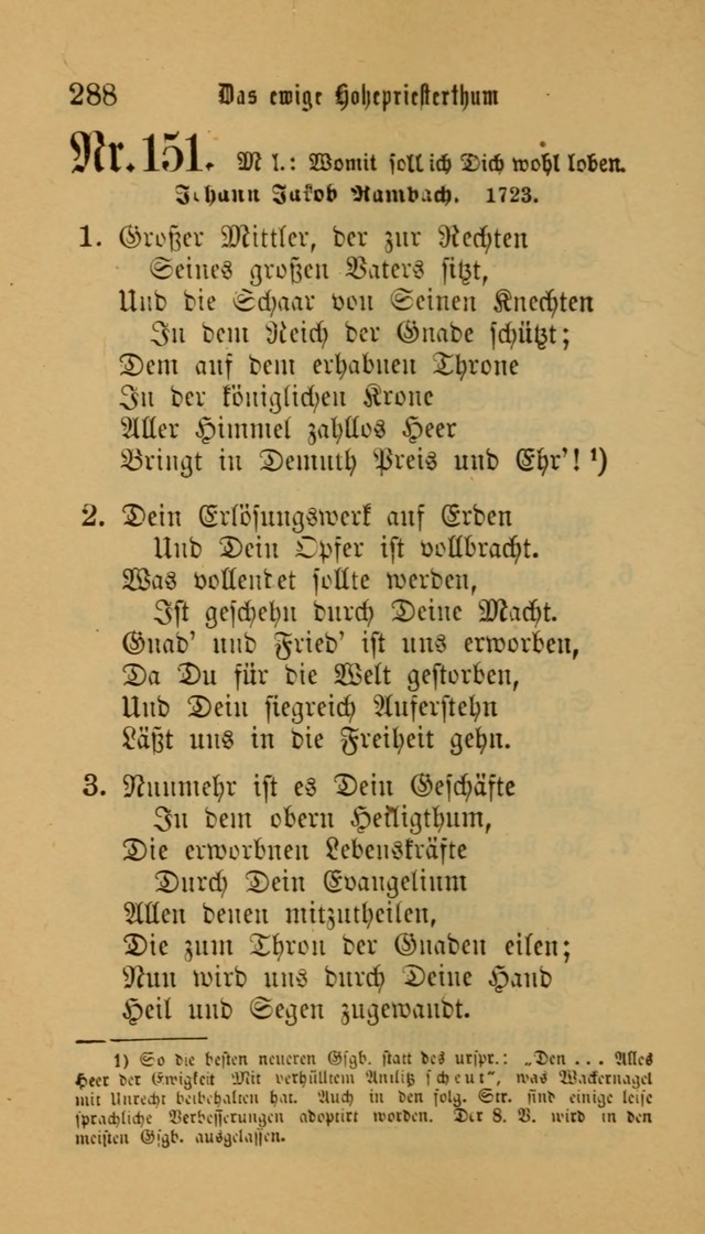 Deutsches Gesangbuch: eine auswahl geistlicher Lieder aus allen Zeiten der Christlichen Kirche für kirchliche und häusliche Gebrauch (Neue, verb. und verm. Aufl) page 288