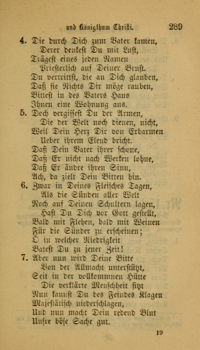 Deutsches Gesangbuch: eine auswahl geistlicher Lieder aus allen Zeiten der Christlichen Kirche für kirchliche und häusliche Gebrauch (Neue, verb. und verm. Aufl) page 289