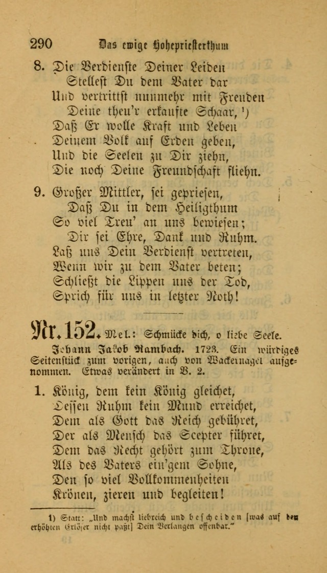 Deutsches Gesangbuch: eine auswahl geistlicher Lieder aus allen Zeiten der Christlichen Kirche für kirchliche und häusliche Gebrauch (Neue, verb. und verm. Aufl) page 290