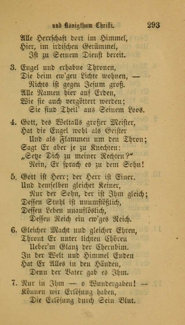 Deutsches Gesangbuch: eine auswahl geistlicher Lieder aus allen Zeiten der Christlichen Kirche für kirchliche und häusliche Gebrauch (Neue, verb. und verm. Aufl) page 293