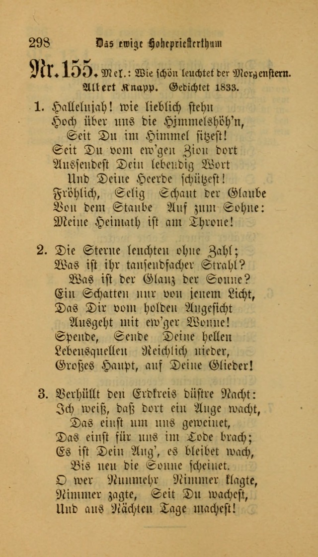 Deutsches Gesangbuch: eine auswahl geistlicher Lieder aus allen Zeiten der Christlichen Kirche für kirchliche und häusliche Gebrauch (Neue, verb. und verm. Aufl) page 298