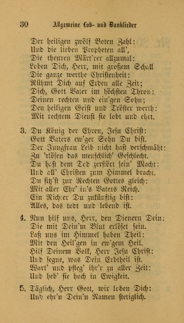 Deutsches Gesangbuch: eine auswahl geistlicher Lieder aus allen Zeiten der Christlichen Kirche für kirchliche und häusliche Gebrauch (Neue, verb. und verm. Aufl) page 30