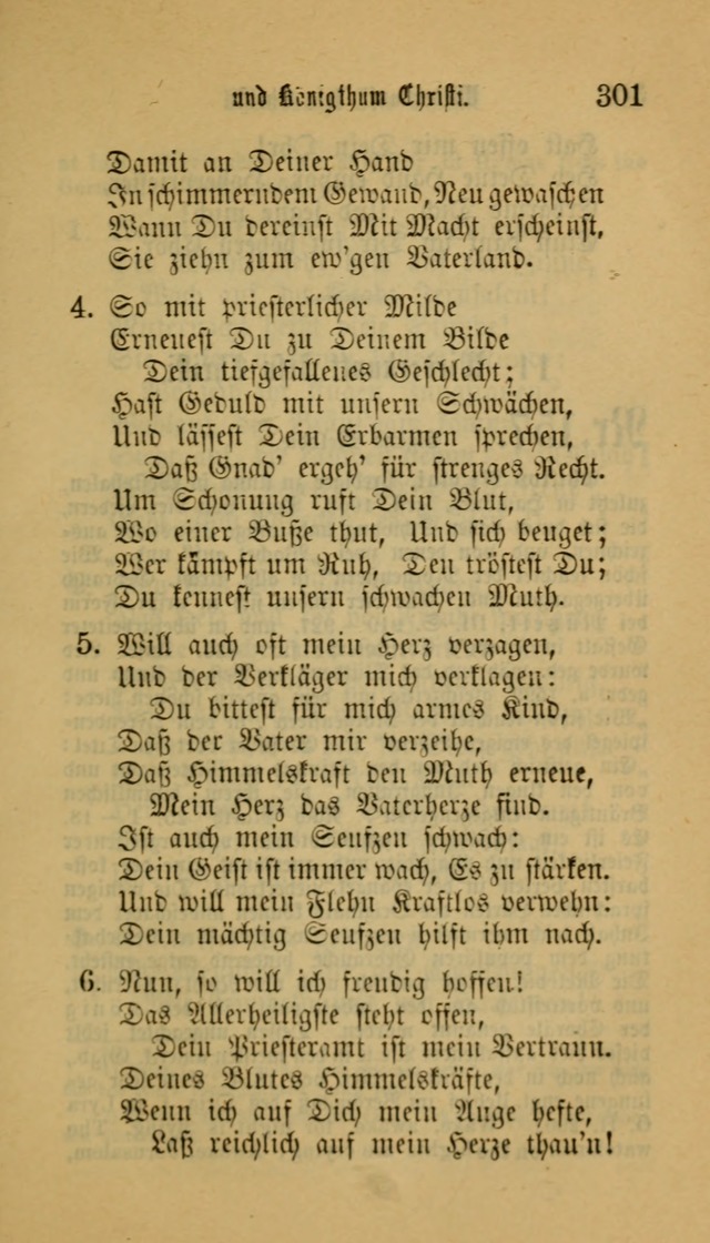 Deutsches Gesangbuch: eine auswahl geistlicher Lieder aus allen Zeiten der Christlichen Kirche für kirchliche und häusliche Gebrauch (Neue, verb. und verm. Aufl) page 301