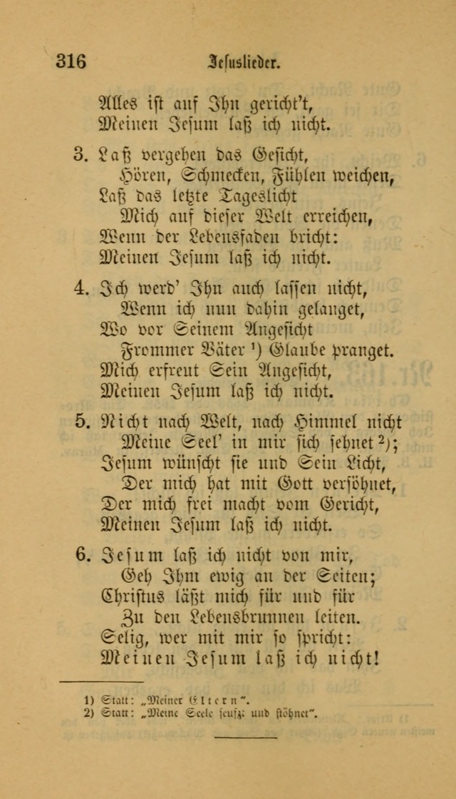 Deutsches Gesangbuch: eine auswahl geistlicher Lieder aus allen Zeiten der Christlichen Kirche für kirchliche und häusliche Gebrauch (Neue, verb. und verm. Aufl) page 316