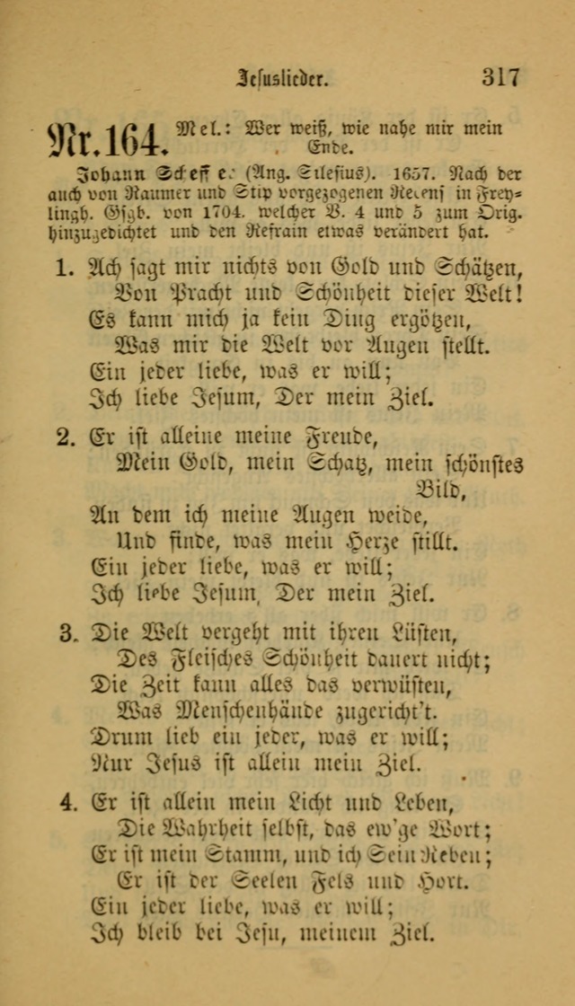 Deutsches Gesangbuch: eine auswahl geistlicher Lieder aus allen Zeiten der Christlichen Kirche für kirchliche und häusliche Gebrauch (Neue, verb. und verm. Aufl) page 317