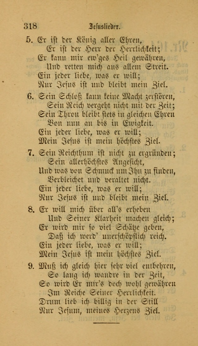 Deutsches Gesangbuch: eine auswahl geistlicher Lieder aus allen Zeiten der Christlichen Kirche für kirchliche und häusliche Gebrauch (Neue, verb. und verm. Aufl) page 318