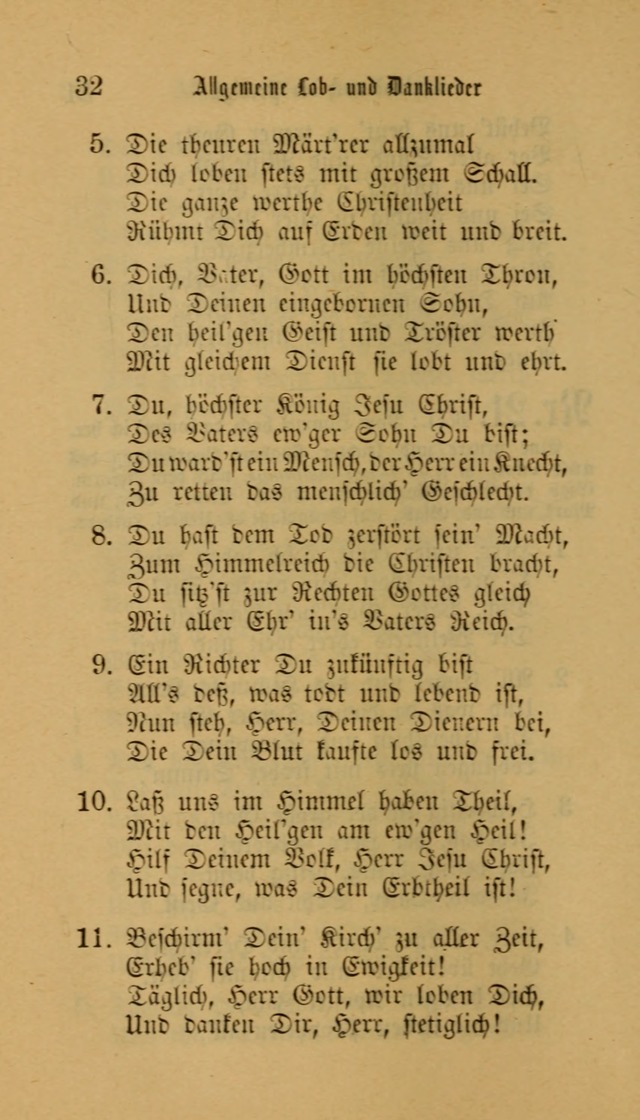 Deutsches Gesangbuch: eine auswahl geistlicher Lieder aus allen Zeiten der Christlichen Kirche für kirchliche und häusliche Gebrauch (Neue, verb. und verm. Aufl) page 32