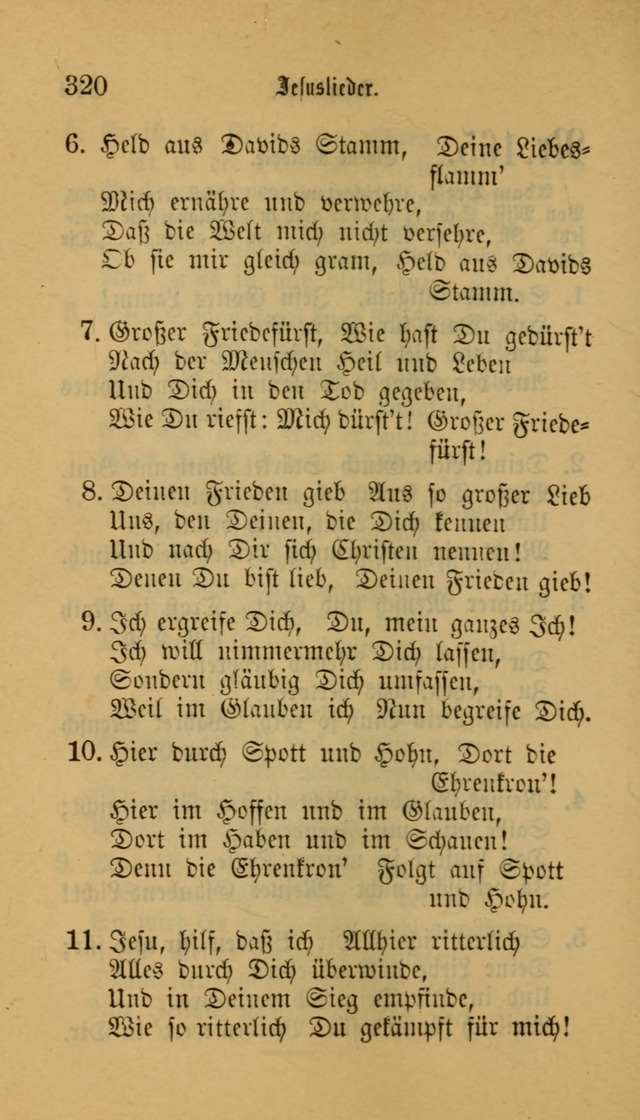 Deutsches Gesangbuch: eine auswahl geistlicher Lieder aus allen Zeiten der Christlichen Kirche für kirchliche und häusliche Gebrauch (Neue, verb. und verm. Aufl) page 320