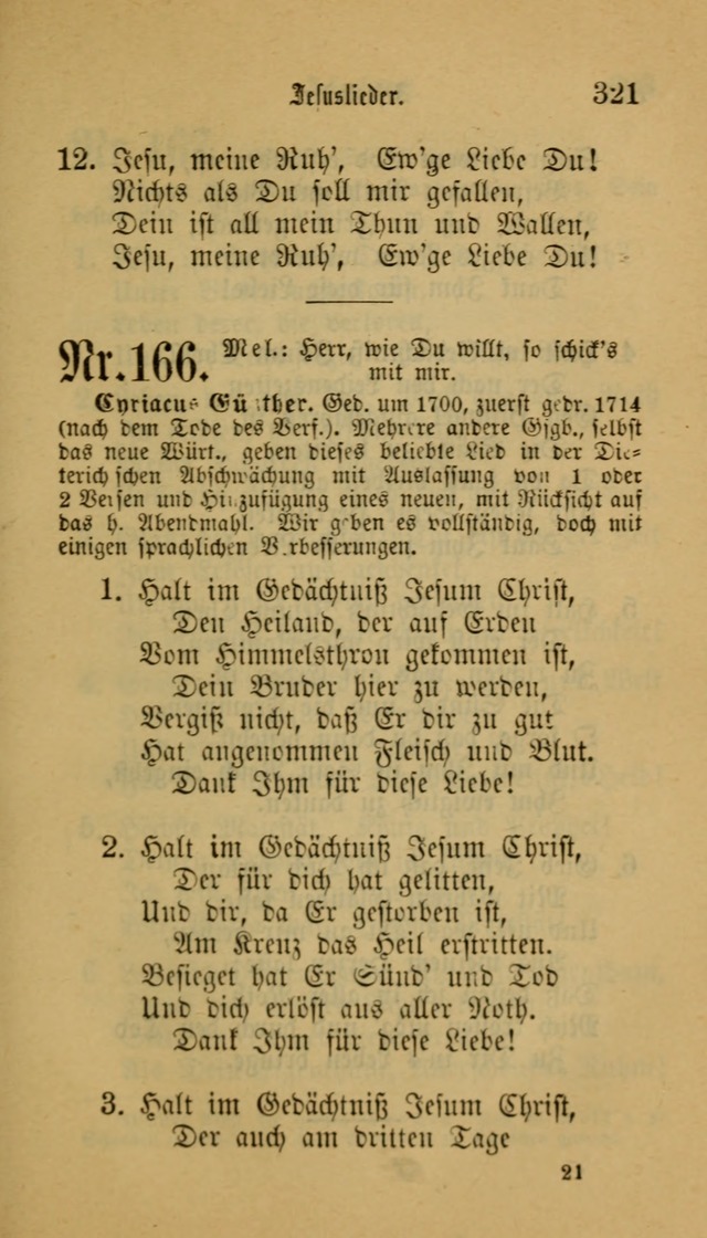 Deutsches Gesangbuch: eine auswahl geistlicher Lieder aus allen Zeiten der Christlichen Kirche für kirchliche und häusliche Gebrauch (Neue, verb. und verm. Aufl) page 321