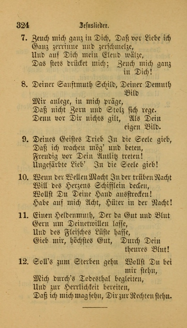 Deutsches Gesangbuch: eine auswahl geistlicher Lieder aus allen Zeiten der Christlichen Kirche für kirchliche und häusliche Gebrauch (Neue, verb. und verm. Aufl) page 324