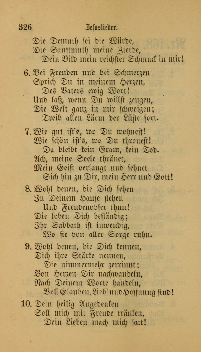 Deutsches Gesangbuch: eine auswahl geistlicher Lieder aus allen Zeiten der Christlichen Kirche für kirchliche und häusliche Gebrauch (Neue, verb. und verm. Aufl) page 326