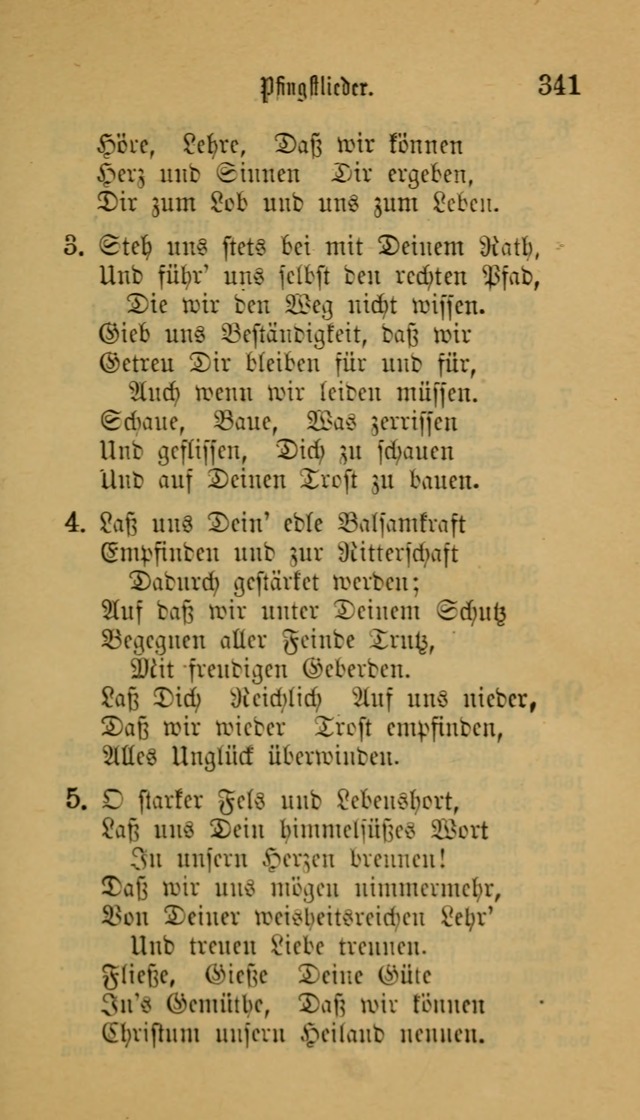 Deutsches Gesangbuch: eine auswahl geistlicher Lieder aus allen Zeiten der Christlichen Kirche für kirchliche und häusliche Gebrauch (Neue, verb. und verm. Aufl) page 341