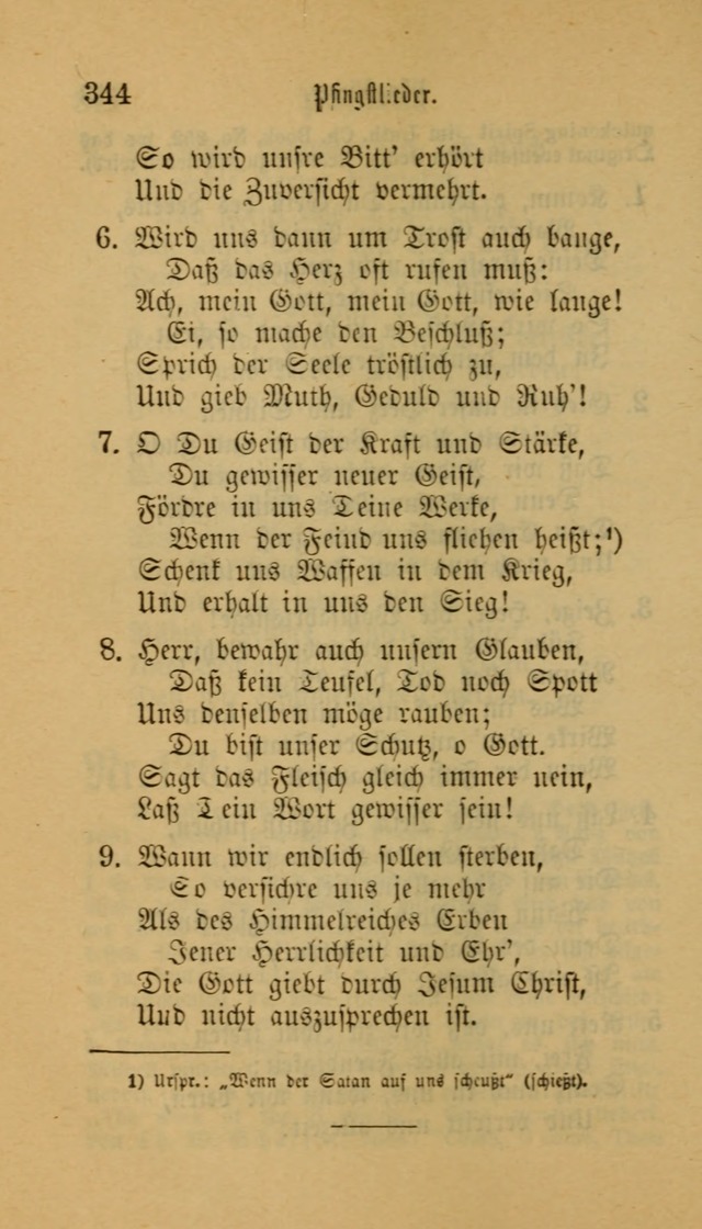 Deutsches Gesangbuch: eine auswahl geistlicher Lieder aus allen Zeiten der Christlichen Kirche für kirchliche und häusliche Gebrauch (Neue, verb. und verm. Aufl) page 344