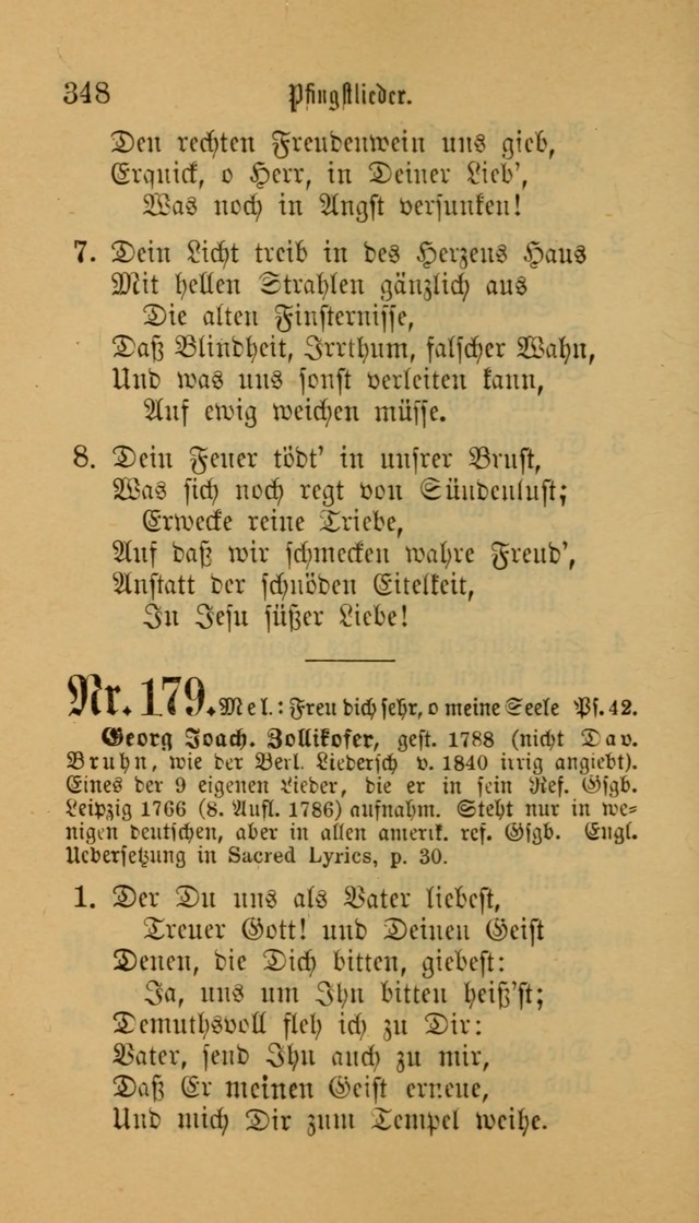 Deutsches Gesangbuch: eine auswahl geistlicher Lieder aus allen Zeiten der Christlichen Kirche für kirchliche und häusliche Gebrauch (Neue, verb. und verm. Aufl) page 348