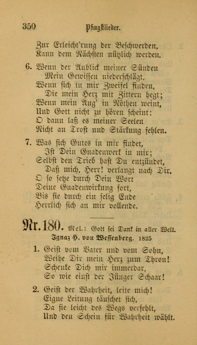 Deutsches Gesangbuch: eine auswahl geistlicher Lieder aus allen Zeiten der Christlichen Kirche für kirchliche und häusliche Gebrauch (Neue, verb. und verm. Aufl) page 350