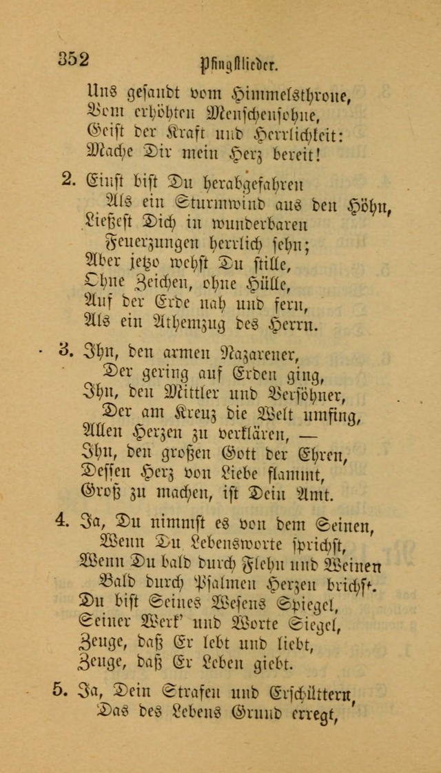 Deutsches Gesangbuch: eine auswahl geistlicher Lieder aus allen Zeiten der Christlichen Kirche für kirchliche und häusliche Gebrauch (Neue, verb. und verm. Aufl) page 352