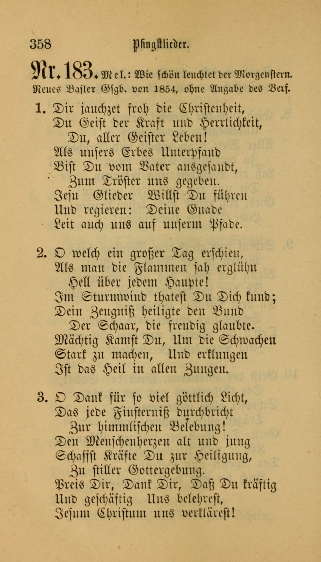 Deutsches Gesangbuch: eine auswahl geistlicher Lieder aus allen Zeiten der Christlichen Kirche für kirchliche und häusliche Gebrauch (Neue, verb. und verm. Aufl) page 358